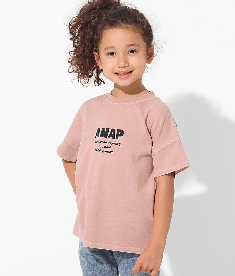 ピグメントダイ切替ビッグTシャツ(トップス/Tシャツ) | ANAP KIDS