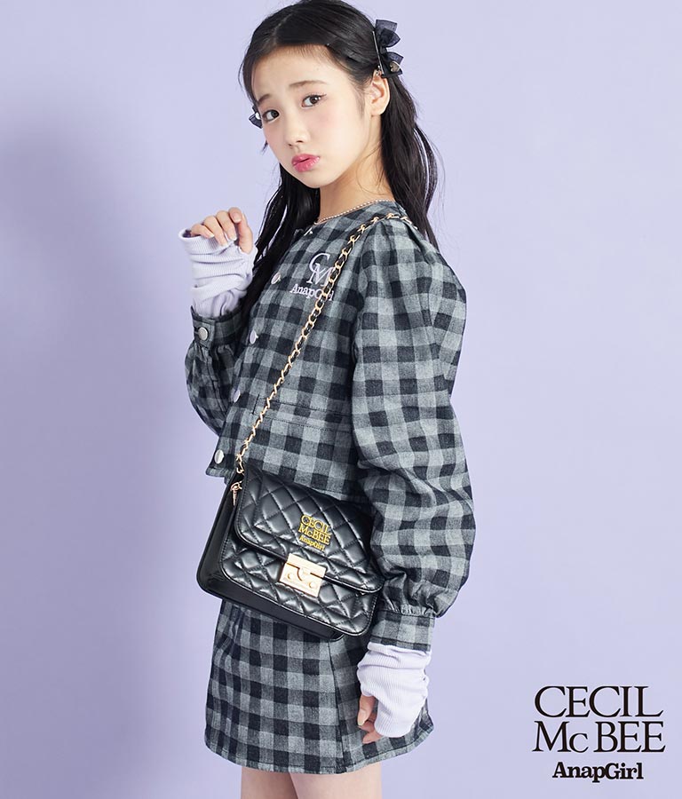 CECILMcBEE×ANAPGiRLキルティングミニバッグチャーム付(バッグ・鞄